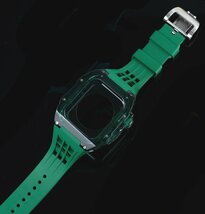 【アップルウォッチ apple watch 9,８ 45㎜】リシャールミル風高級ケース グリーン緑　　　　限定 時計 ハイドロゲン ディーゼル D&G_画像4