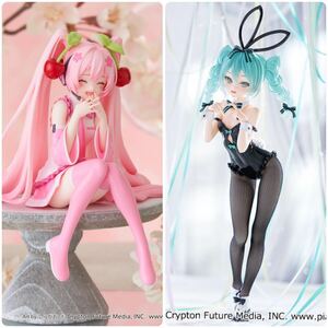 未開封 2種set◇初音ミク バニー フィギュアHatsune Miku BiCute Bunnies Figure & Noodle Stopper Figure Sakura Miku 2023 Smile ver.