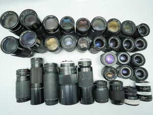 ★キヤノン 純正MFレンズなど★LENS FD/EXTENDER FD/SUN/COSINA/TAMRON/SIGMA/Kenko/ 等 計:35点まとめ【ジャンク品】29659