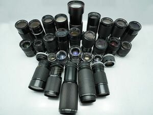 ★キヤノン 純正MFレンズなど★LENS FD/EX/FL/Tokina/TAMRON/SIGMA/SUN/ 等 計:30点まとめ【ジャンク品】29694