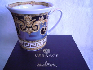  Versace * black group mug * Rosenthal . collaboration work 