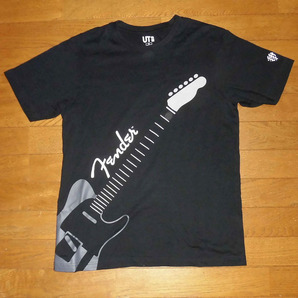 Fender フェンダー ユニクロ コラボ UT 限定 半袖 コットン Tシャツ カットソー BLK XL USED 美品/テレキャスター ストラトキャスターの画像1