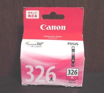 Canon PIXUS キャノン ピクサス プリンター インクカートリッジ 純正品 BCI-326M 326 M 2023.10 期限切れ マゼンタ 未使用品_画像1