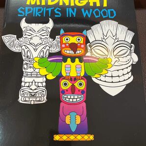 塗り絵　アート本　デザイン本　MIDNIGHT SPIRITS IN WOODCOLORING BOOK 美品