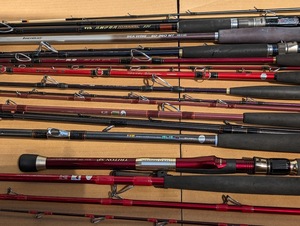  Daiwa Shimano Gamakatsu etc. fishing rod boat rod sea fishing summarize 10 pcs set sea spring 30-270 SEA WING50-360MT genuine sea bream Ise city .HYPERSPEC330..V other used 