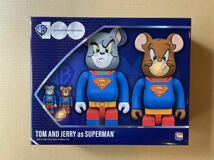 新品 BE@RBRICK TOM and JERRY as SUPERMAN 100％ & 400％ MEDICOM TOY ベアブリック kaws カウズ BASQUIAT BANKSY Keith Haring WARHOL_画像4