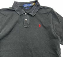 Polo Ralph Lauren ☆ 半袖 ポロシャツ ブラック ユース XL メンズS相当 春夏 アメカジ ストリート 定番 人気 ポロラルフローレン■S3063_画像4