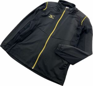 MIZUNO *fe-do dark gray yellow jersey jacket sport jacket XL running sport training Mizuno #DJ242