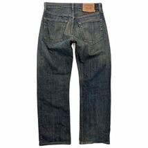 00s ☆ LEVIS ☆ 505-03 無骨な色落ち感◎ デニムパンツ ストレート ジーンズ ダークブルー W31 アメカジ 古着 日本製 リーバイス■Ja7315_画像4