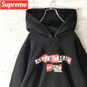 シュプリーム Supreme アンタイヒーロー センターロゴ スウェット パーカー 希少L カナダ製 黒 ブラック 6113の画像1