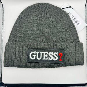 【未使用】GUESS ニットキャップ ビーニー ニット帽 グレー