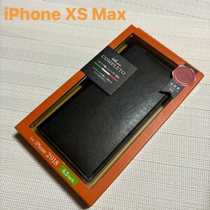 iPhone XS Max用 ソフトレザーカバー イタリアン Coronet ネロ PM-A18DPLFYILBK
