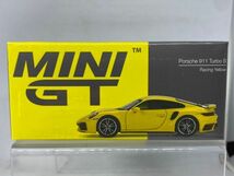 TSM MODEL MINI GT 1/64 PORSCHE 911 Turbo S Racing Yellow 497 ポルシェ ターボ S 黄 未開封_画像1