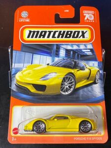 MATCHBOX マッチボックス MBX PORSCHE 918 SPYDER ポルシェ スパイダー 黄色
