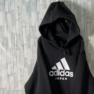 【レア3XO 未使用品】adidas JAPAN パーカー フーディ ビッグロゴ