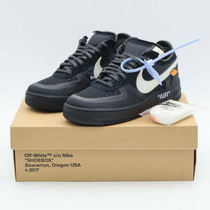 【新品未使用】Off-White × Nike Air Force 1 Low Black オフホワイト × ナイキ エアフォース1 ロー ブラック AO4606-001 25.5cm