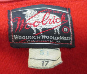ULS54ウールリッチ赤ウールシャツ17ビンテージ50'sマチ付ビッグ