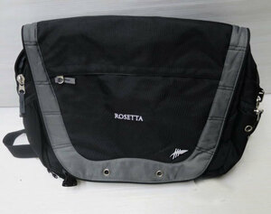 UBA70ハイシェラ新品high sierraショルダーバック2way手提げメッセンジャーバッグ黒ｘグレーrosetta