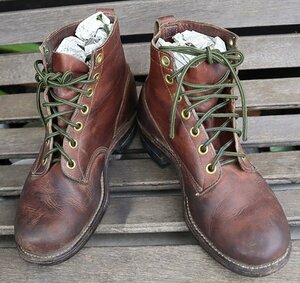 SH5デイトンブーツDAYTON BOOTSアメリカ古着カナダ製ワークブーツUS10アウトドアブーツ赤茶系コルクソール60’S70’Sビンテージ/オールド