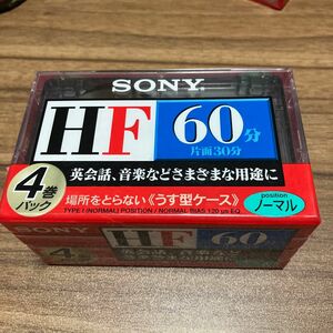 SONY ソニー カセットテープ ノーマルポジション HF 60分(片面30分)場所をとらない『うす型ケース』