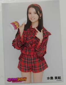 水島美結① AKB48 調査隊 ランダム生写真 赤チェック衣装 ヤフオク専用 転載厳禁　