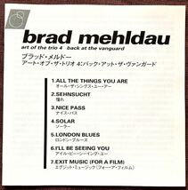 ブラッド・メルドー/PIANO TRIO/ピアノ・トリオ/ラリー・グレナディア/ホルヘ・ロッシ/BRAD MEHLDAU/アート・オブ・ザ・トリオVOL.4/1999年_画像5