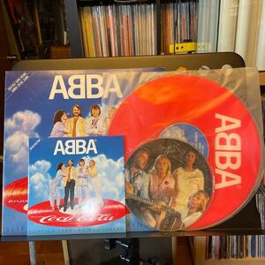 非売品LP+EPセット ABBA SLIPPING THROUGH MY FINGERS (PD-105, PD-1005) アバ コカコーラ販促LPレコード NOT FOR SALE 1981年 日本盤