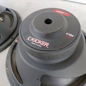 KICKER キッカー ウーハースピーカー ウーファー USA COMP VR c12d コンペティション ２個セット ジャンクの画像6