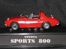 ◎1/43 ミニカー トヨタ【 TOYOTA SPORTS 800 (トヨタ 800 スポーツ）赤　箱付き 】　_画像3