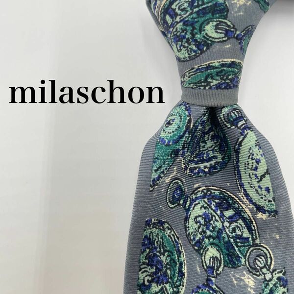 【美品】MilaSchon ミラショーン ネクタイ 総柄