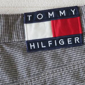 ☆送料無料☆ TOMMY HILFIGER トミーヒルフィガー USA直輸入 古着 千鳥格子 ロングパンツ レディース 12 ブラック ボトムス 中古 即決の画像9