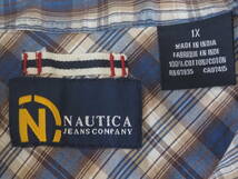 ☆送料無料☆ NAUTICA ノーティカ USA直輸入 古着 長袖 チェック 胸ポケット シャツ メンズ 1X 大きいサイズ ブルー トップス 中古 _画像8