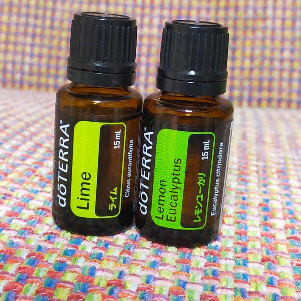 doTERRA　 ドテラ　 エッセンシャルオイル　ライム／レモンユーカリ　２本セット