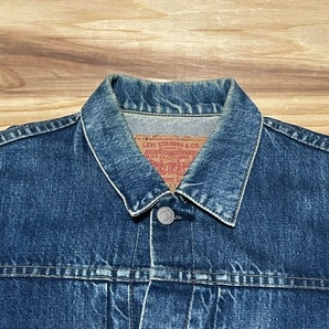 安価スタート★Levi'sリーバイス70502XXファースト デニム ジャケットGジャン復刻ボタン裏J02★インディゴ ブルー系◆サイズ40インチの画像4