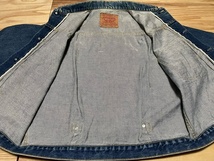 安価スタート★Levi'sリーバイス70502XXファースト デニム ジャケットGジャン復刻ボタン裏J02★インディゴ ブルー系◆サイズ40インチ_画像3