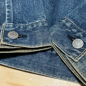 安価スタート★Levi'sリーバイス★セカンド デニム ジャケットGジャン復刻ボタン裏J02★インディゴ ブルー系◆サイズ38程度の画像9