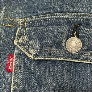 安価スタート★Levi'sリーバイス★セカンド デニム ジャケットGジャン復刻ボタン裏J02★インディゴ ブルー系◆サイズ38程度の画像7