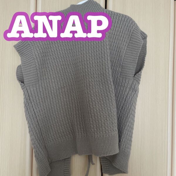 ANAP ニット セーター トップス ベスト リボンベスト