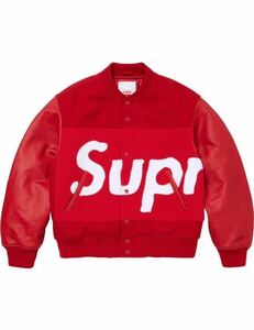 supreme シュプリーム Big Logo Chenille Varsity Jacket 2024SS Red Sサイズ 新品未使用 直営店購入 レッド スタジャン バーシティ