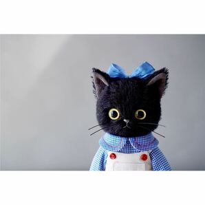 黒猫ちゃんと小さな白ネコちゃん着せかえセット 猫ぬいぐるみ parico doll パリco の画像4