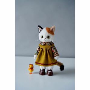 三毛猫ちゃんと小さなサビネコちゃん着せかえセット 猫ぬいぐるみ parico doll の画像5