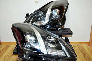 GRS200 GRS202 GWS204 200系 クラウン アスリート アニバーサリー風 HID ヘッドライト 左右 セット ② 艶 ブラック加工 STANLEY 30-341