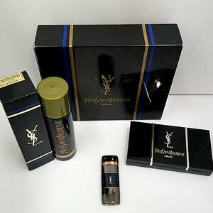 #0676 YVESSAINTLAURENT イヴサンローラン YSL ライター ガスボンベセット 箱付き 火花確認済み ブランド 喫煙具 喫煙グッズ メンズ 