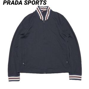 PRADA SPORT リブ切替 ドライバーズ ジャケットブラック L