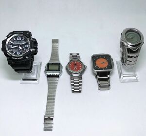 メンズ 腕時計 まとめ5点 CASIO カシオ HUNTING WORLD ハンティングワールド スポーツアバウト NIXON ニクソン ジャンプ Tスポーツ 