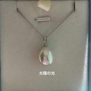 南洋白蝶真珠11.18x13.7mmのネックレス