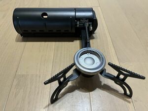 新品4108　限定製造品　デザイナーズガスバーナ（ニューデザイン）　CB缶用　バーナー部分鋳造一体成型　ブラック