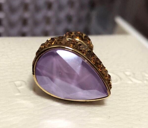 SWAROVSKI スワロフスキー オルビタ ドロップ パープル ピアス 片耳用