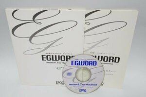 [ including in a package OK] EGWORD 6.7 for Mac # Japanese word-processor soft 