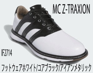 新品■アディダス■2024.3■MC Z-TRAXION スパイクレス■IF2714■ホワイト／コアブラック／アイアンメタリック■25.0CM■天然皮革■正規品